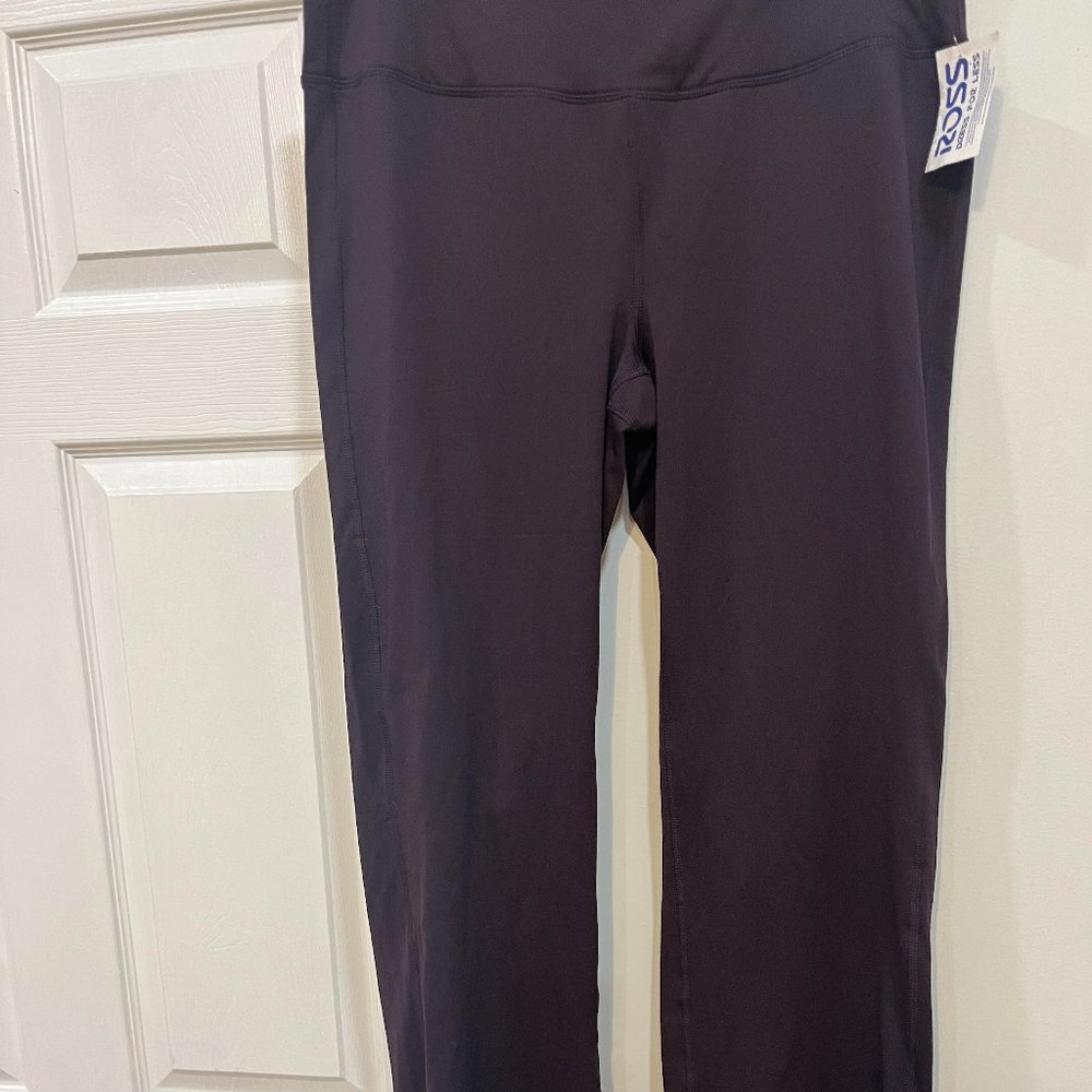 Dark purple flare yoga pants